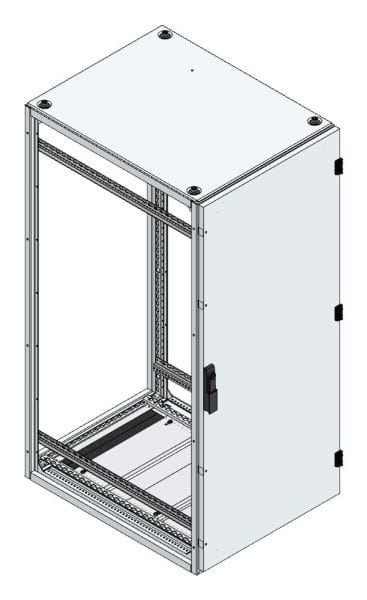 MEHLER - Alu-Anreihschrank BxHxT 600x1400x800mm o. Rückwand, o. Seitenwand, m. Türe 1fl.