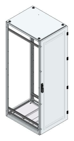 MEHLER - Alu-Anreihschrank BxHxT 800x1800x800mm o. Rückwand, o. Seitenwand, m. Türe 1fl.