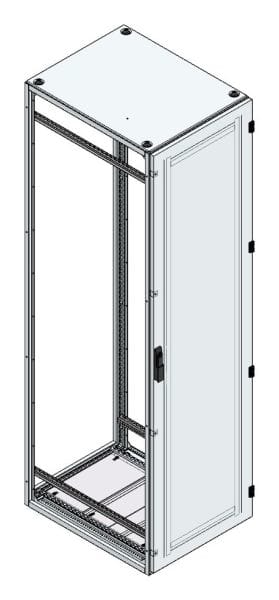 MEHLER - Alu-Anreihschrank BxHxT 800x2200x800mm o. Rückwand, o. Seitenwand, m. Türe 1fl.