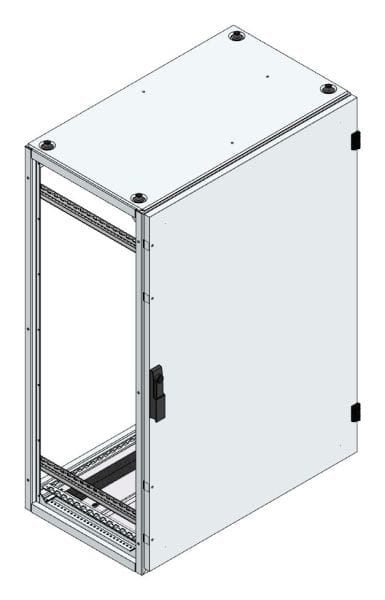MEHLER - Alu-Anreihschrank BxHxT 800x1200x500mm o. Rückwand, o. Seitenwand, m. Türe 1fl.