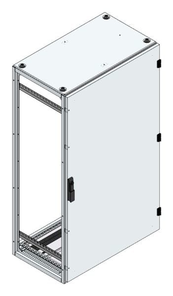 MEHLER - Alu-Anreihschrank BxHxT 800x1400x500mm o. Rückwand, o. Seitenwand, m. Türe 1fl.