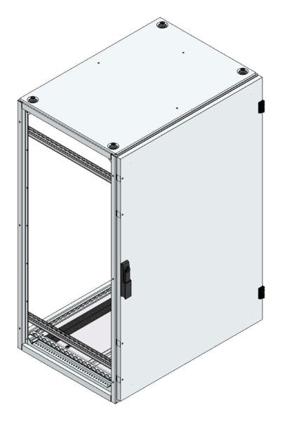 MEHLER - Alu-Anreihschrank BxHxT 800x1200x600mm o. Rückwand, o. Seitenwand, m. Türe 1fl.