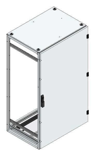MEHLER - Alu-Anreihschrank BxHxT 800x1400x600mm o. Rückwand, o. Seitenwand, m. Türe 1fl.