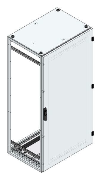 MEHLER - Alu-Anreihschrank BxHxT 800x1600x600mm o. Rückwand, o. Seitenwand, m. Türe 1fl.