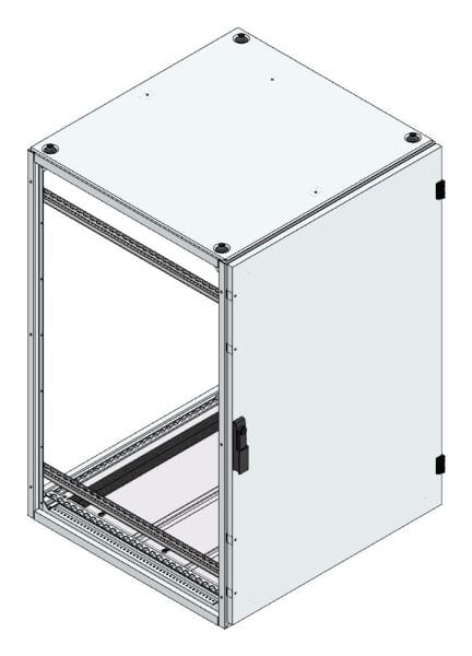 MEHLER - Alu-Anreihschrank BxHxT 800x1200x800mm o. Rückwand, o. Seitenwand, m. Türe 1fl.