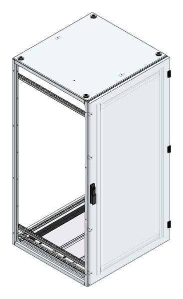 MEHLER - Alu-Anreihschrank BxHxT 800x1600x800mm o. Rückwand, o. Seitenwand, m. Türe 1fl.