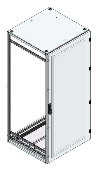 MEHLER - Alu-Anreihschrank BxHxT 800x1800x800mm o. Rückwand, o. Seitenwand, m. Türe 1fl.