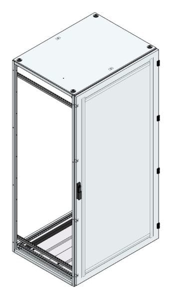 MEHLER - Alu-Anreihschrank BxHxT 1000x2000x800mm o. Rückwand, o. Seitenwand, m. Türe 1fl.