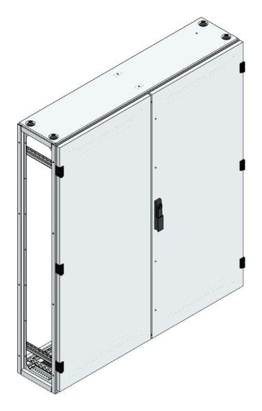 MEHLER - Alu-Anreihschrank BxHxT 1200x1400x300mm o. Rückwand, o. Seitenwand, m. Türe 2fl.