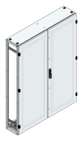 MEHLER - Alu-Anreihschrank BxHxT 1200x1600x300mm o. Rückwand, o. Seitenwand, m. Türe 2fl.