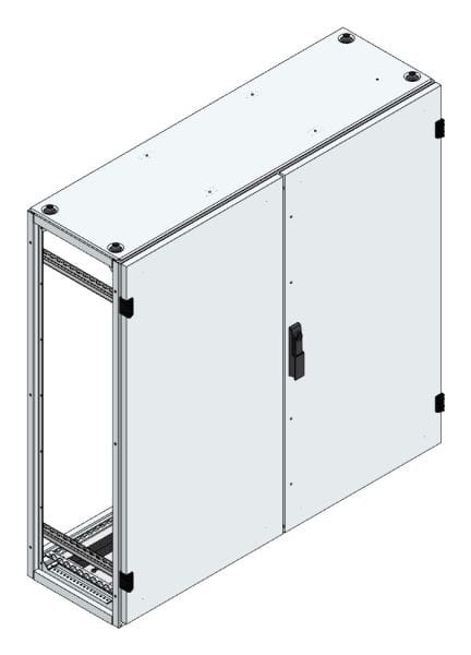 MEHLER - Alu-Anreihschrank BxHxT 1200x1200x400mm o. Rückwand, o. Seitenwand, m. Türe 2fl.
