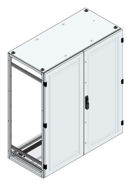 MEHLER - Alu-Anreihschrank BxHxT 1200x1400x600mm o. Rückwand, o. Seitenwand, m. Türe 2fl.