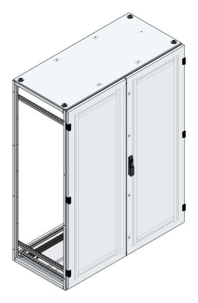 MEHLER - Alu-Anreihschrank BxHxT 1200x1600x600mm o. Rückwand, o. Seitenwand, m. Türe 2fl.