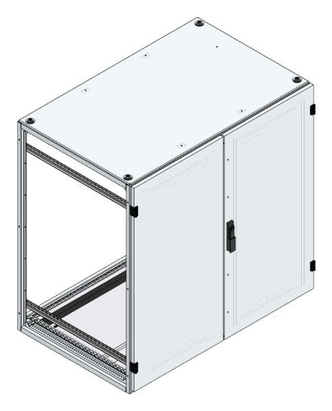 MEHLER - Alu-Anreihschrank BxHxT 1200x1200x800mm o. Rückwand, o. Seitenwand, m. Türe 2fl.