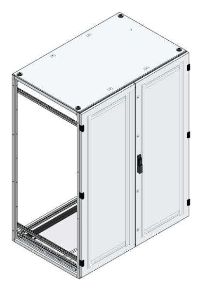 MEHLER - Alu-Anreihschrank BxHxT 1200x1600x800mm o. Rückwand, o. Seitenwand, m. Türe 2fl.