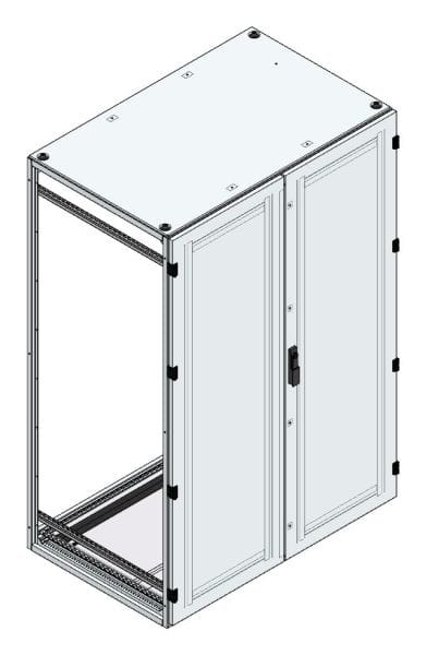 MEHLER - Alu-Anreihschrank BxHxT 1200x1800x800mm o. Rückwand, o. Seitenwand, m. Türe 2fl.