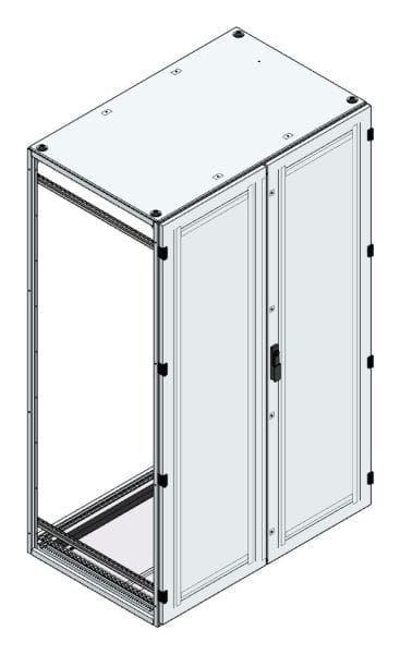 MEHLER - Alu-Anreihschrank BxHxT 1200x2000x800mm o. Rückwand, o. Seitenwand, m. Türe 2fl.