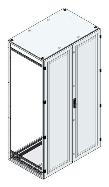 MEHLER - Alu-Anreihschrank BxHxT 1200x2200x800mm o. Rückwand, o. Seitenwand, m. Türe 2fl.