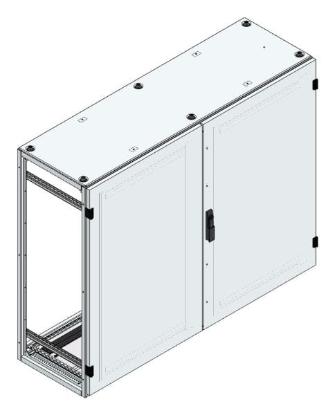 MEHLER - Alu-Anreihschrank BxHxT 1500x1200x500mm o. Rückwand, o. Seitenwand, m. Türe 2fl.