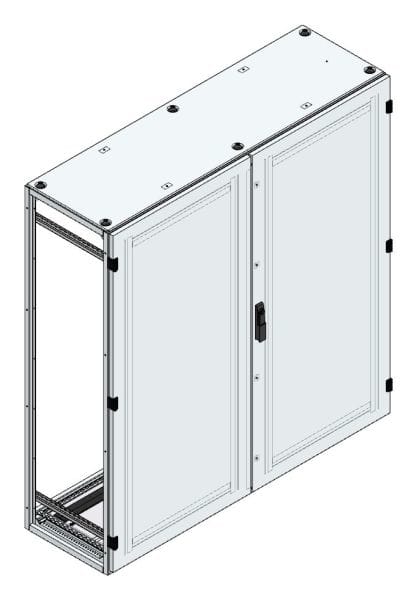 MEHLER - Alu-Anreihschrank BxHxT 1500x1600x500mm o. Rückwand, o. Seitenwand, m. Türe 2fl.