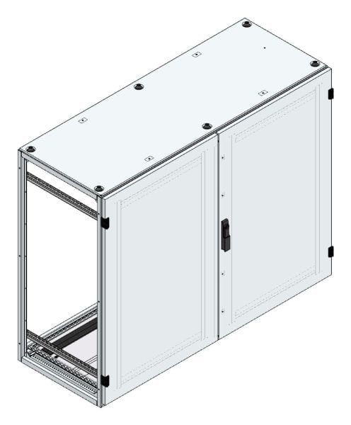 MEHLER - Alu-Anreihschrank BxHxT 1500x1200x600mm o. Rückwand, o. Seitenwand, m. Türe 2fl.