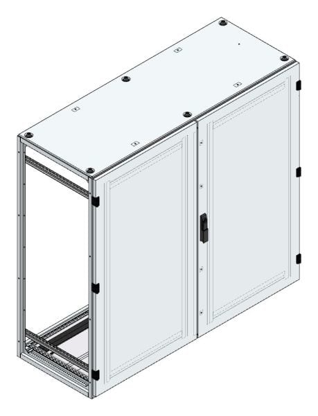 MEHLER - Alu-Anreihschrank BxHxT 1500x1400x600mm o. Rückwand, o. Seitenwand, m. Türe 2fl.