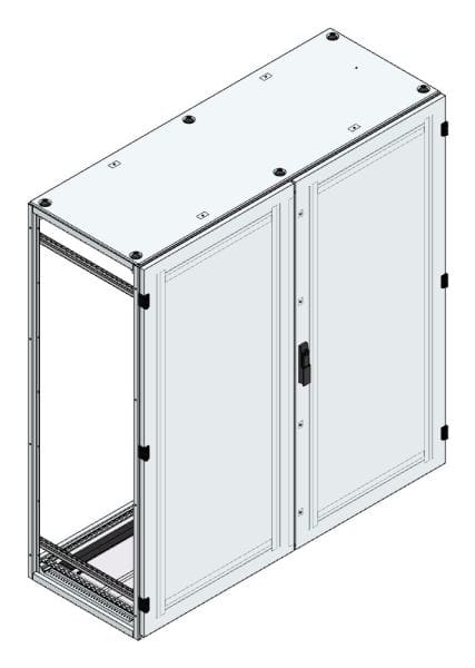 MEHLER - Alu-Anreihschrank BxHxT 1500x1600x600mm o. Rückwand, o. Seitenwand, m. Türe 2fl.