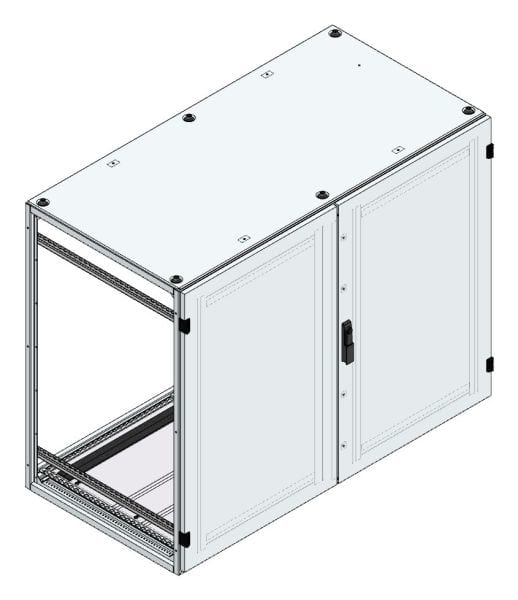 MEHLER - Alu-Anreihschrank BxHxT 1500x1200x800mm o. Rückwand, o. Seitenwand, m. Türe 2fl.