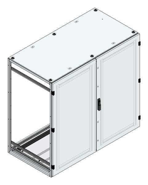 MEHLER - Alu-Anreihschrank BxHxT 1500x1400x800mm o. Rückwand, o. Seitenwand, m. Türe 2fl.
