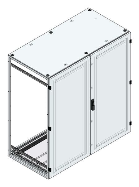 MEHLER - Alu-Anreihschrank BxHxT 1500x1600x800mm o. Rückwand, o. Seitenwand, m. Türe 2fl.