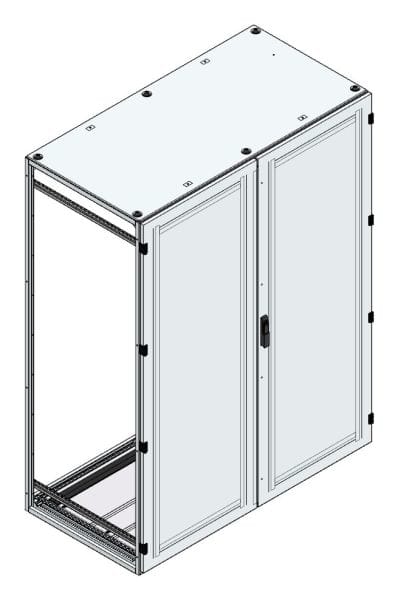 MEHLER - Alu-Anreihschrank BxHxT 1500x2000x800mm o. Rückwand, o. Seitenwand, m. Türe 2fl.