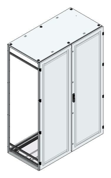 MEHLER - Alu-Anreihschrank BxHxT 1500x2200x800mm o. Rückwand, o. Seitenwand, m. Türe 2fl.