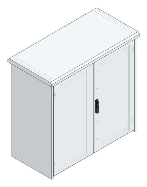 MEHLER - Outdoorschaltschrank, doppelwandig Breite 1300 x Höhe 1260 x Tiefe 600mm
