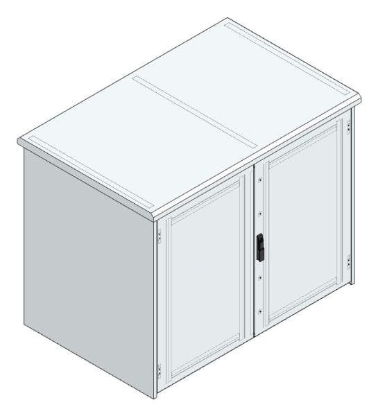 MEHLER - Outdoorschaltschrank, doppelwandig Breite 1600 x Höhe 1260 x Tiefe 1000mm