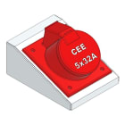 MEHLER - Konsole für CEE 5x16A/5x32A schräg bei Schranktiefe 250mm