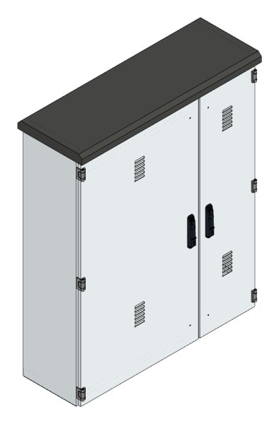 MEHLER - Pumpenverteiler +EVU-Teil, ALU, 2ZP Außen: B1100xH1350xT360mm