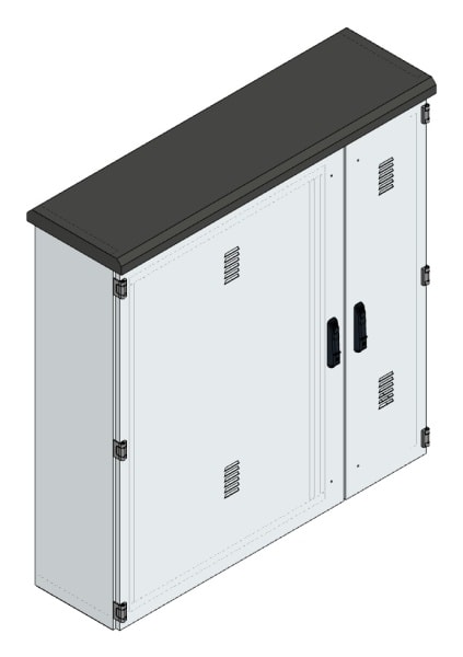 MEHLER - Pumpenverteiler +EVU-Teil, ALU, 2ZP Außen: B1320xH1350xT360mm