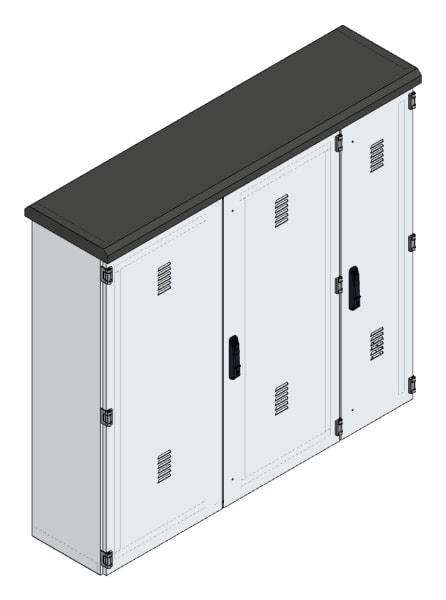 MEHLER - Pumpenverteiler +EVU-Teil, ALU, 2ZP Außen: B1500xH1350xT360mm