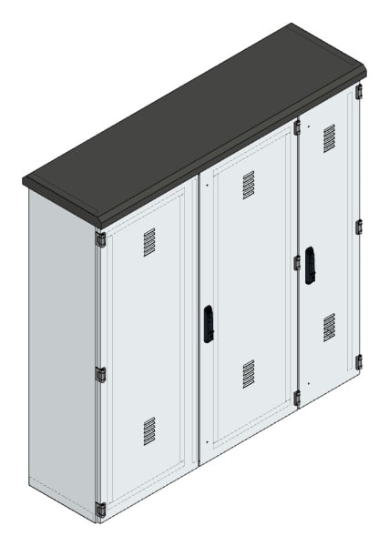 MEHLER - Pumpenverteiler +EVU-Teil, ALU, 2ZP Außen: B1500xH1500xT410mm