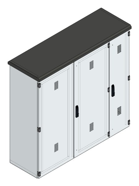 MEHLER - Pumpenverteiler +EVU-Teil, ALU, 2ZP Außen: B1600xH1500xT510mm