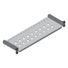 MEHLER - 19'' Fachboden 1HE, geschlitzt, max. 20kg Tiefe 150mm, vorne geschraubt