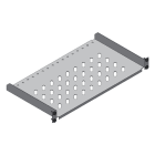 MEHLER - 19'' Fachboden 1HE, geschlitzt, max. 20kg Tiefe 250mm, vorne geschraubt
