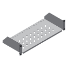 MEHLER - 19'' Fachboden 2HE, geschlitzt, max. 30kg Tiefe 200mm, vorne geschraubt