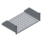 MEHLER - 19'' Fachboden 3HE, geschlitzt, max. 30kg Tiefe 300mm, vorne geschraubt