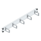 MEHLER - 19'' Kabelführungspaneel quer, 1HE komplett m. 5 PVC-Ringe, Gr. 1