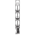 MEHLER - Zählergerüst 215x1775x155mm 3ZP leer, ohne Einbauten, mechanischer Unterbau für VZS, oben mit Blindblende
