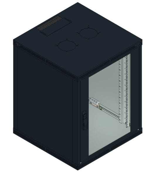 MEHLER - Büro-Wandgehäuse 15HE, 600x749x600mm, RAL 9005