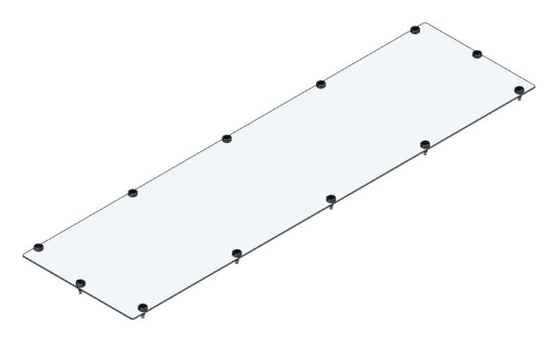 MEHLER - AM-Flanschplatte FE Blind 600x165mm