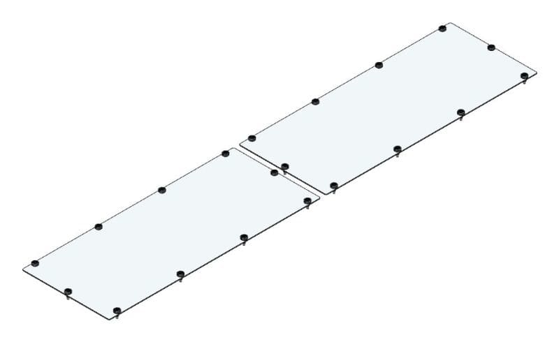 MEHLER - 2x AM-Flanschplatten KS Blind 400x165mm