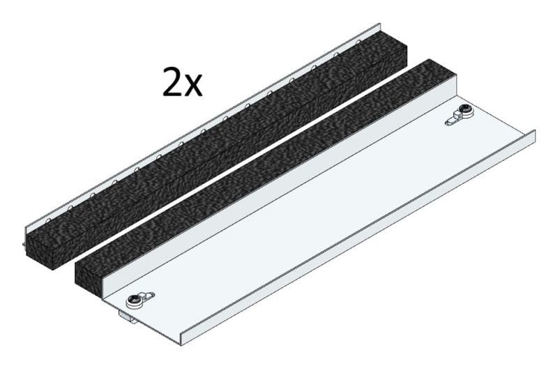 MEHLER - 2x Kabeleinführung m. Moosgummi oben,